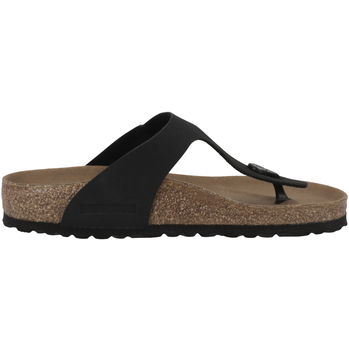 Birkenstock Gizeh Birko-Flor Nubuk Zehensandale normal schwarz