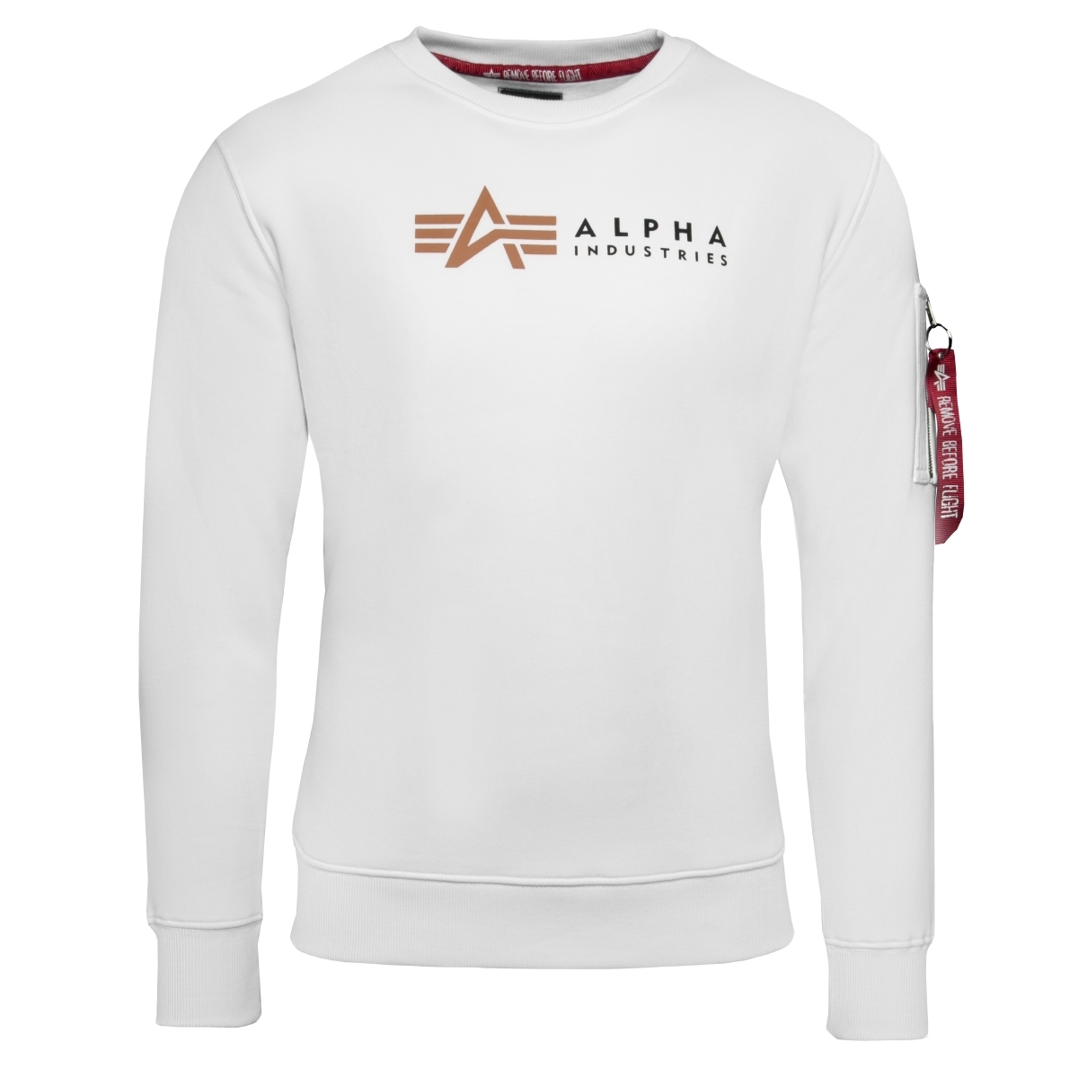 Alpha Industries Alpha Label Sweater Sweatshirt weiss