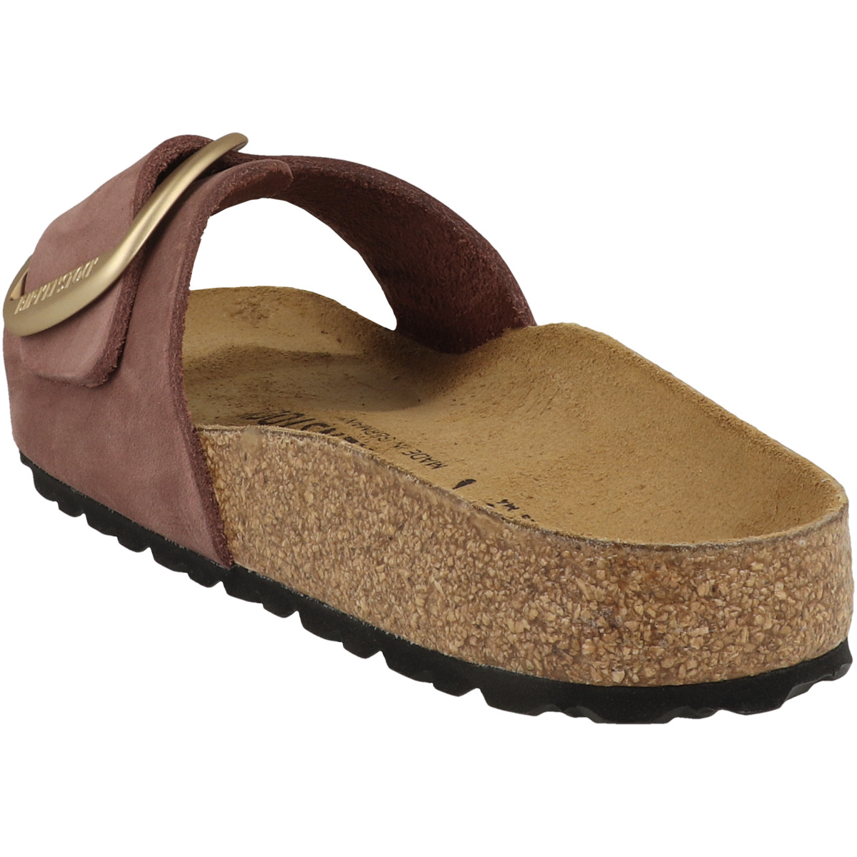 Birkenstock Madrid Big Buckle Nubukleder Sandale schmal braun