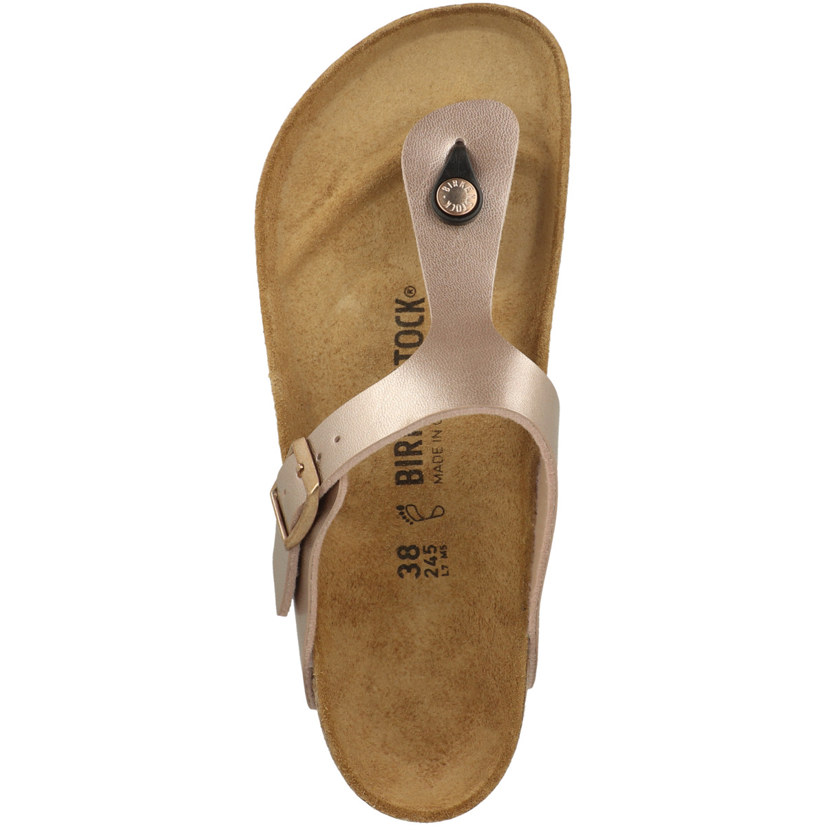 Birkenstock Gizeh Birko-Flor Metallic Sandale normal hellbraun