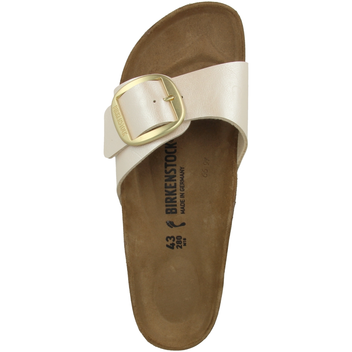 Birkenstock Madrid Big Buckle Birko-Flor Sandale schmal creme