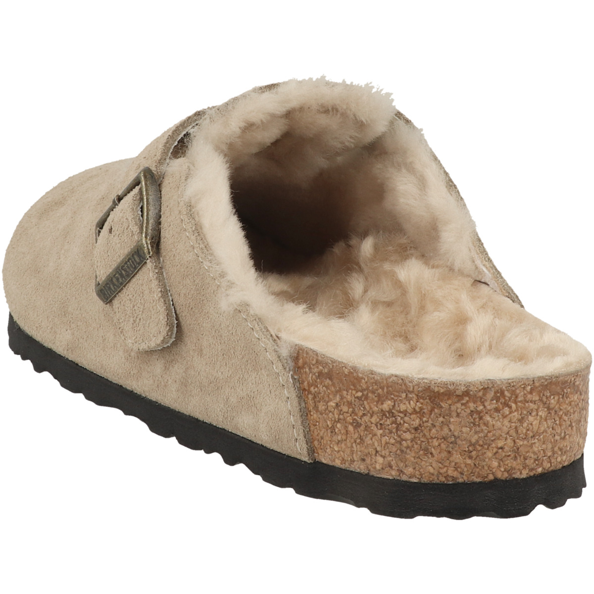 Birkenstock Boston Lammfell Veloursleder Clogs normal beige