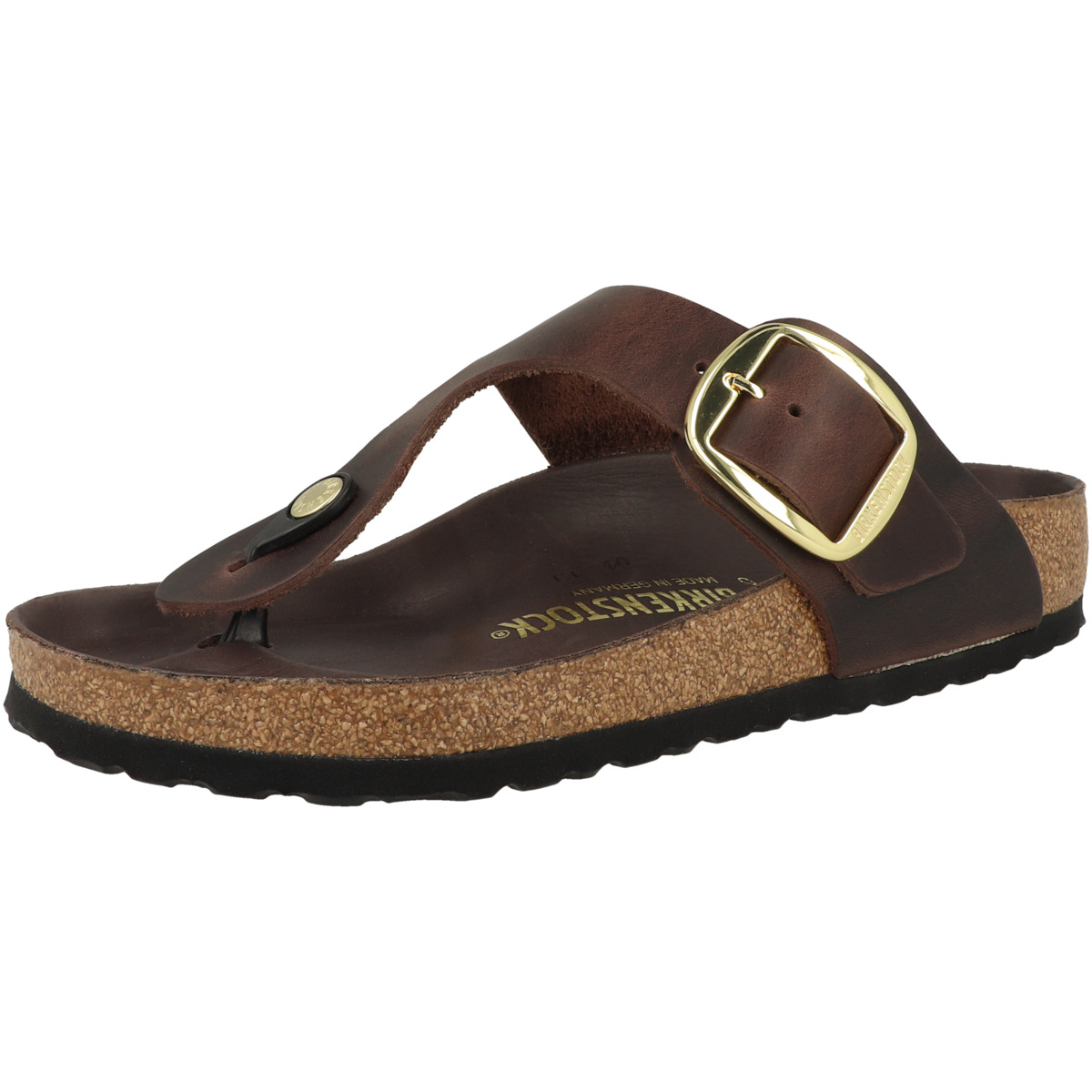Birkenstock Gizeh Big Buckle geöltes Naturleder Sandale normal dunkelbraun