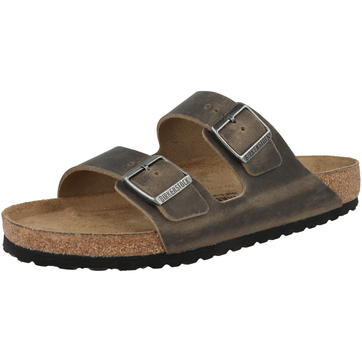 Birkenstock Arizona geöltes Nubukleder Sandale normal dunkelgruen