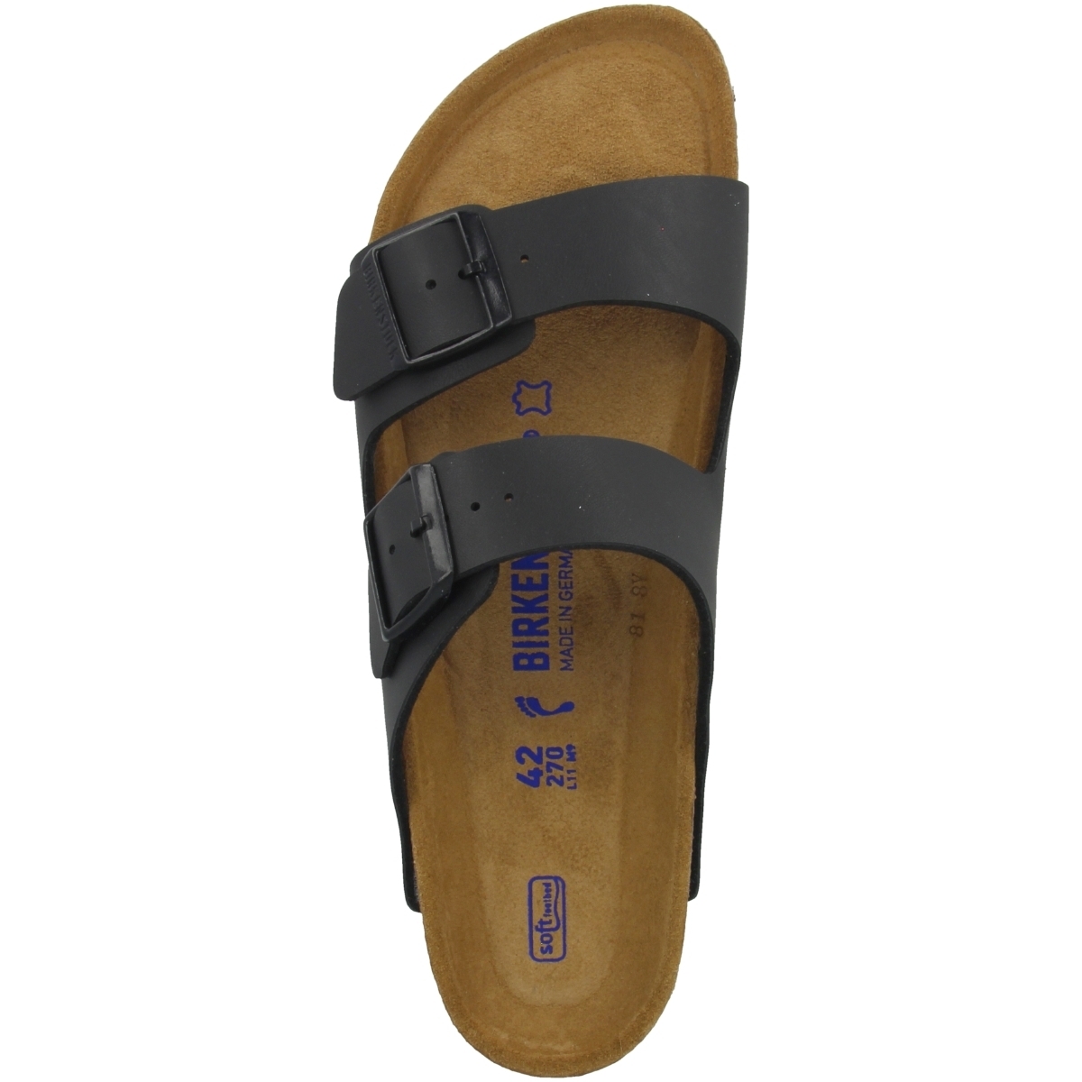 Birkenstock Arizona Birko-Flor Sandale Weichbettung schmal schwarz