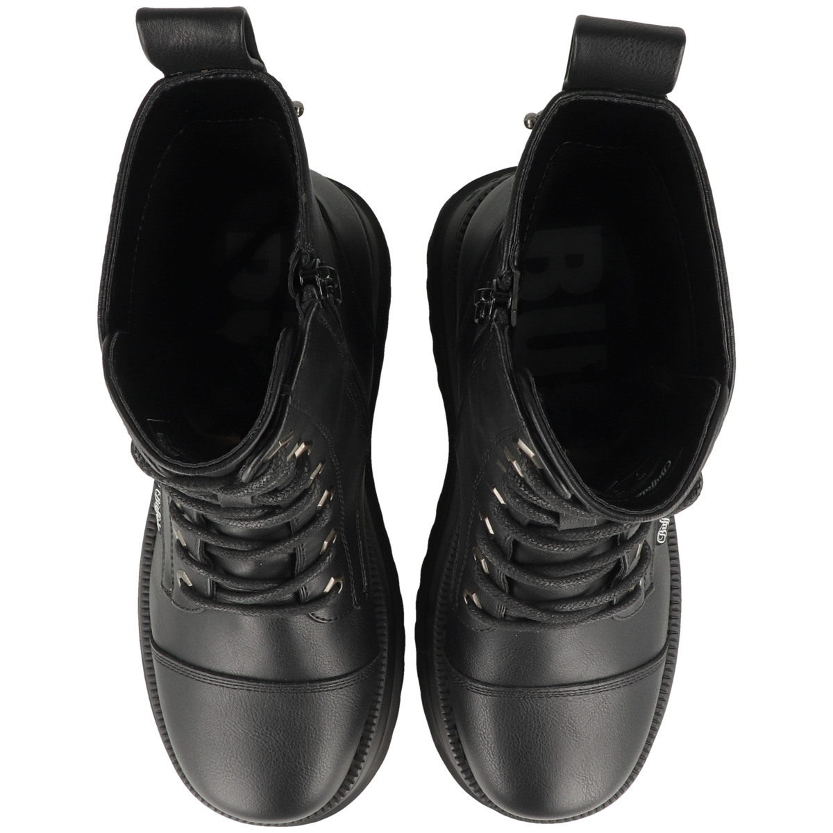 Buffalo Stack Lace Up Mid Boots schwarz