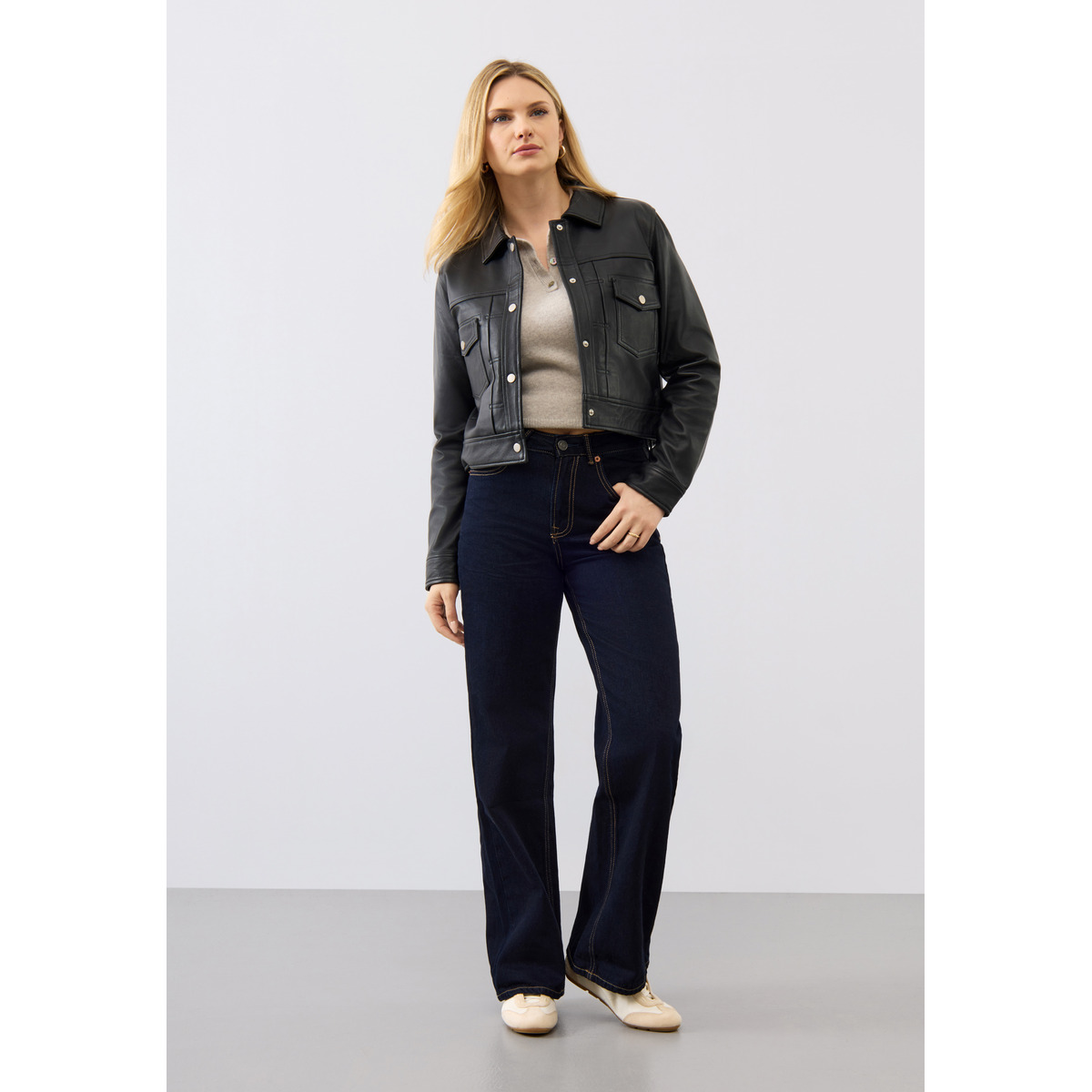 Bolongaro Trevor Lexi Trucker Lederjacke schwarz