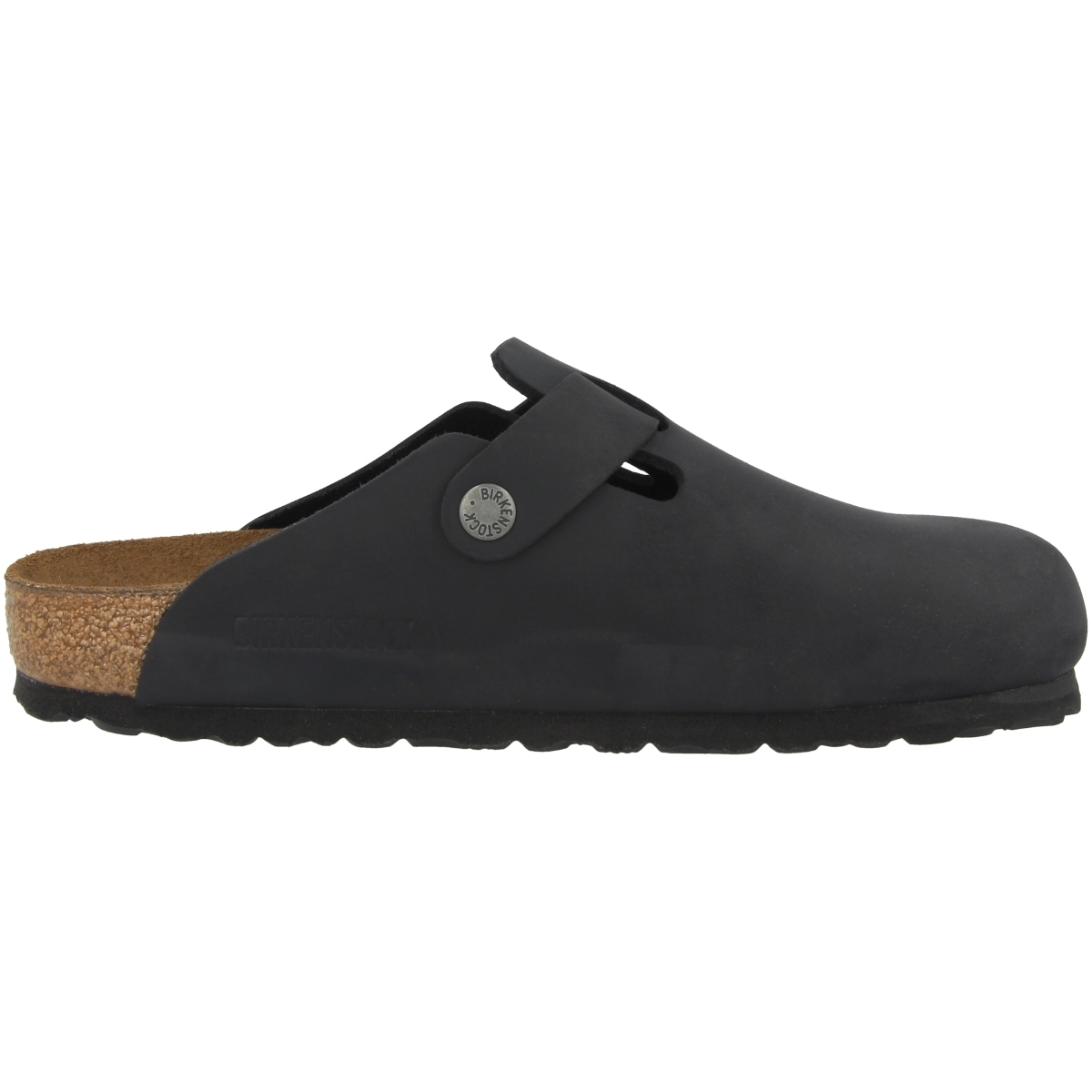 Birkenstock Boston Geöltes Nubukleder Clogs normal schwarz