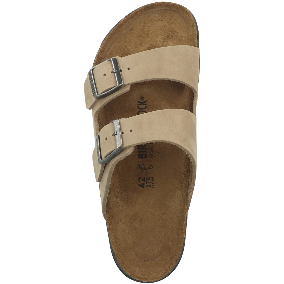 Birkenstock Arizona CT geöltes Nubukleder Sandale normal braun