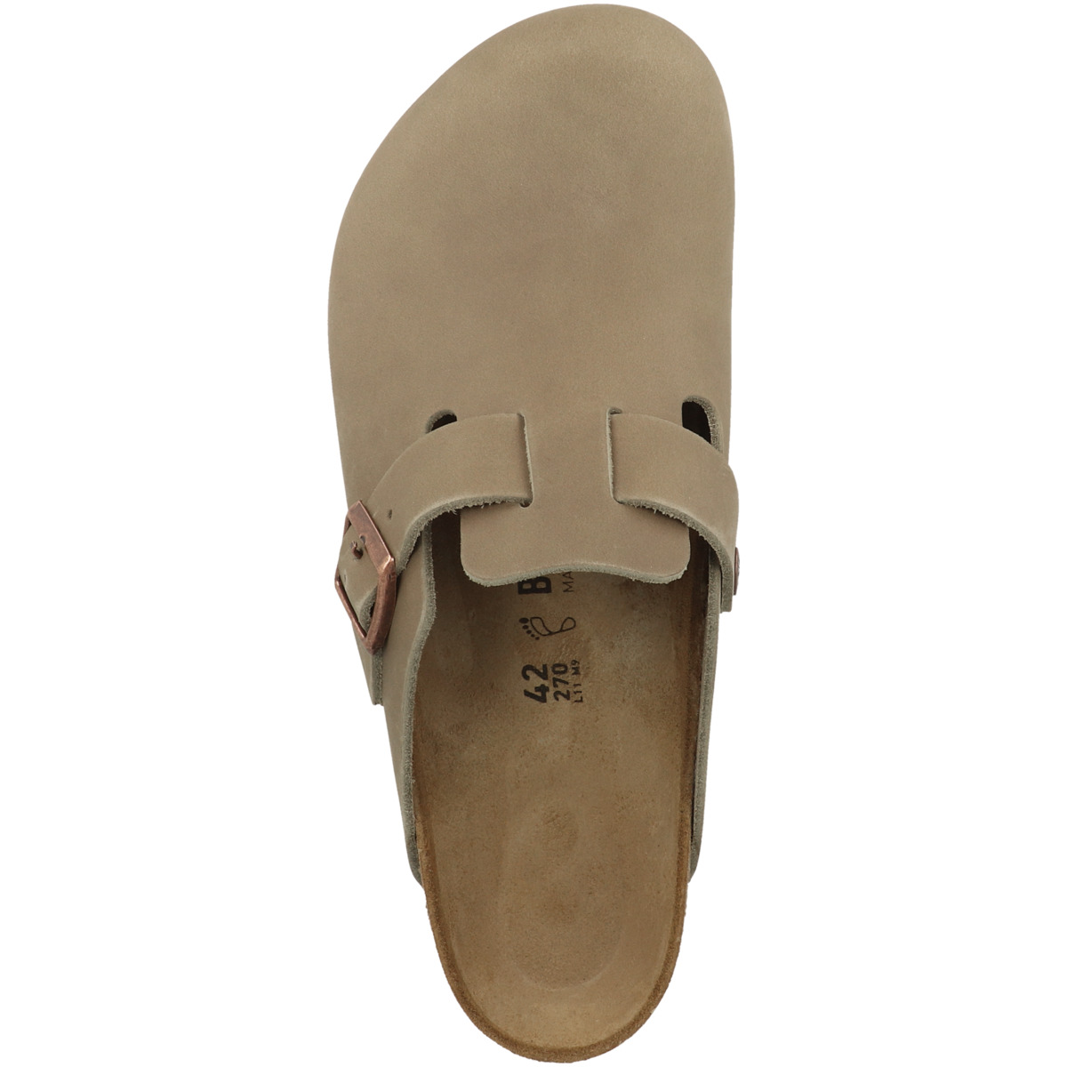 Birkenstock Boston Geöltes Nubukleder Clogs normal braun