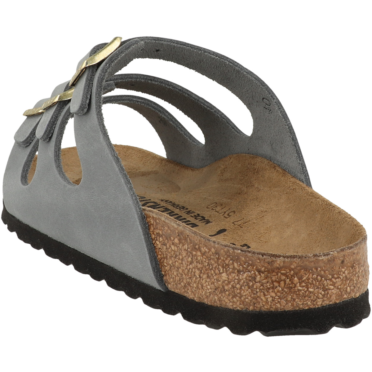 Birkenstock Florida SFB geöltes Nubukleder Sandale schmal grau