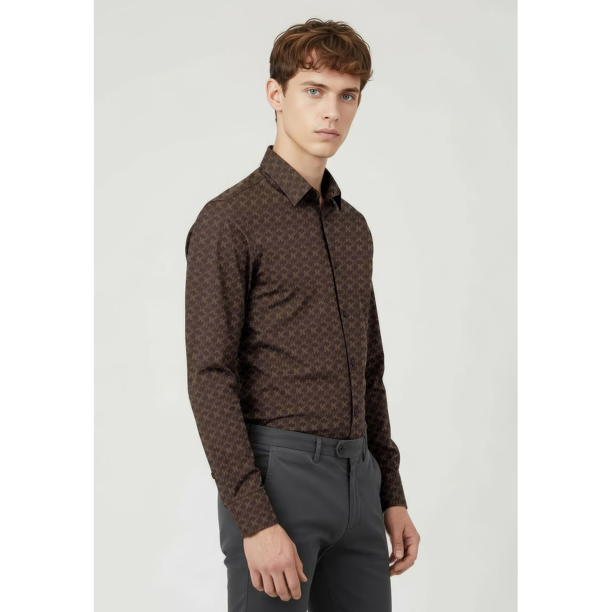 KARL LAGERFELD 605000 Hemd dunkelbraun