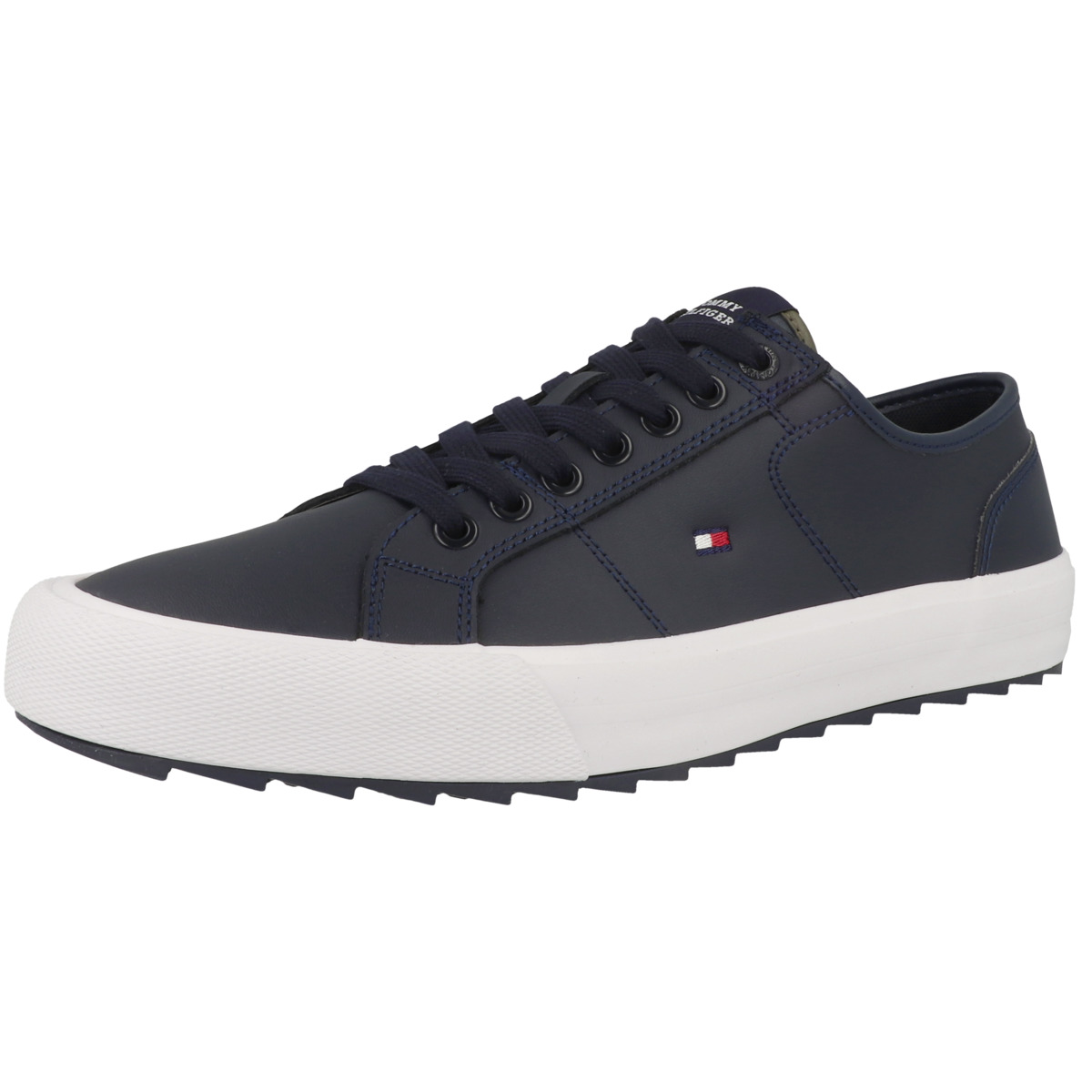 Tommy Hilfiger Core Vulcanized Cleated Leather Sneaker dunkelblau