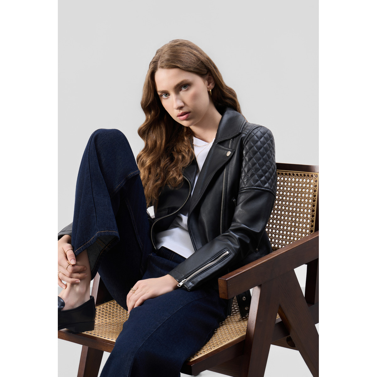 Bolongaro Trevor Amora Biker Lederjacke schwarz