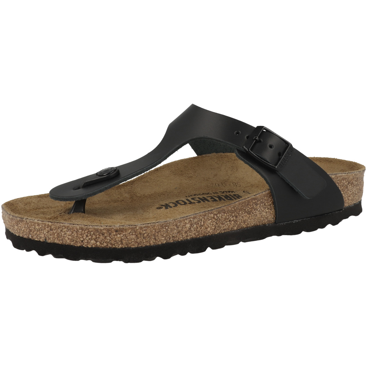 Birkenstock Gizeh Glattleder Sandale normal schwarz