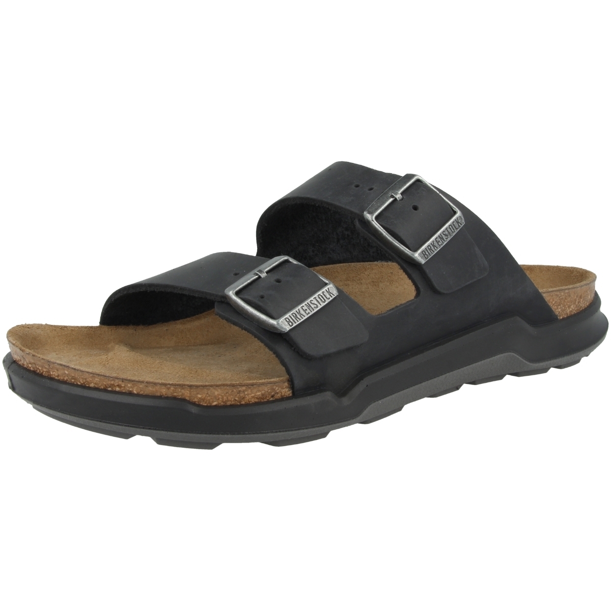 Birkenstock Arizona CT geöltes Nubukleder Sandale normal schwarz