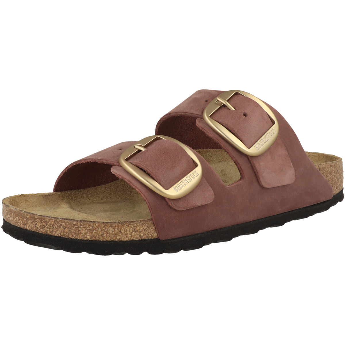 Birkenstock Arizona Big Buckle Nubukleder Sandale schmal braun
