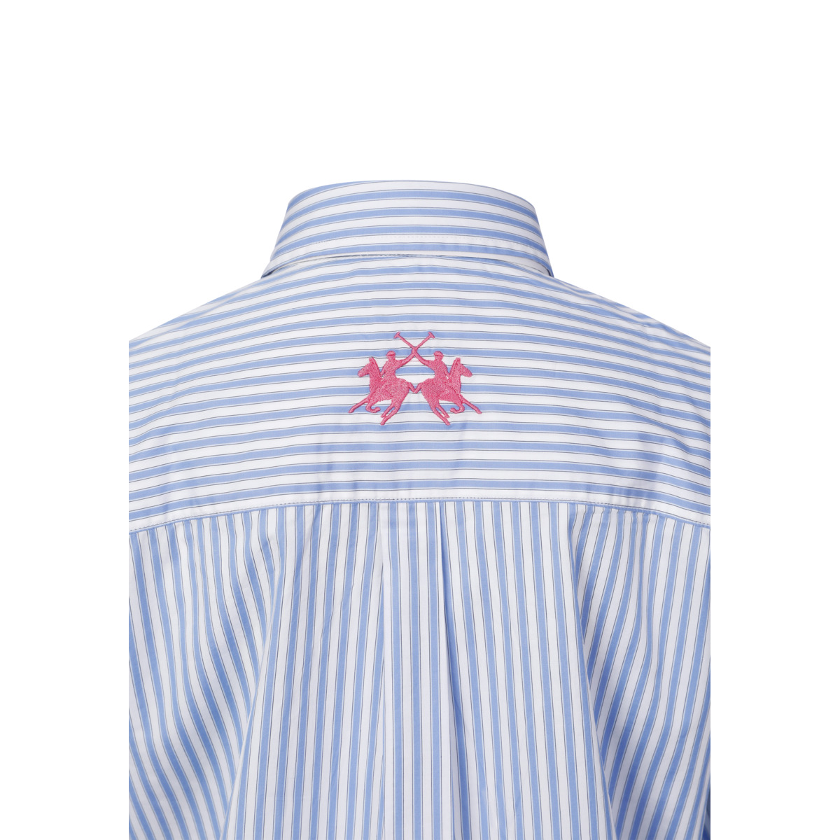 La Martina WCC002 Bluse blau/weiss
