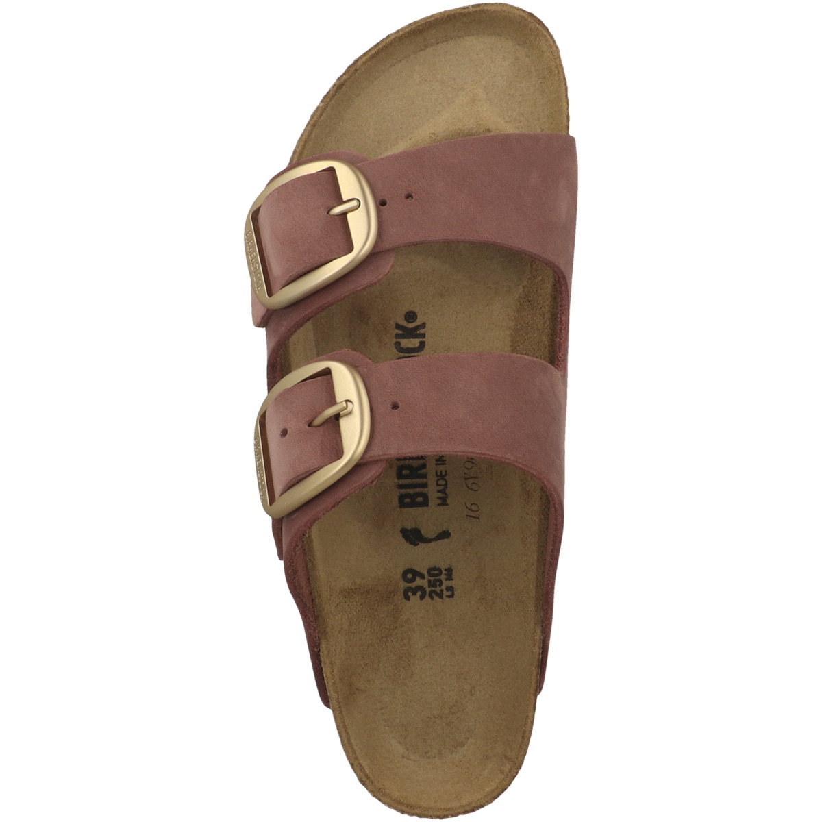 Birkenstock Arizona Big Buckle Nubukleder Sandale schmal braun