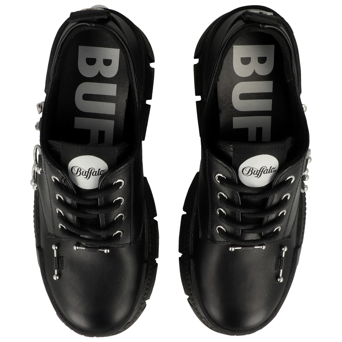 Buffalo Gospher Lace Up Punk Schnürschuhe schwarz