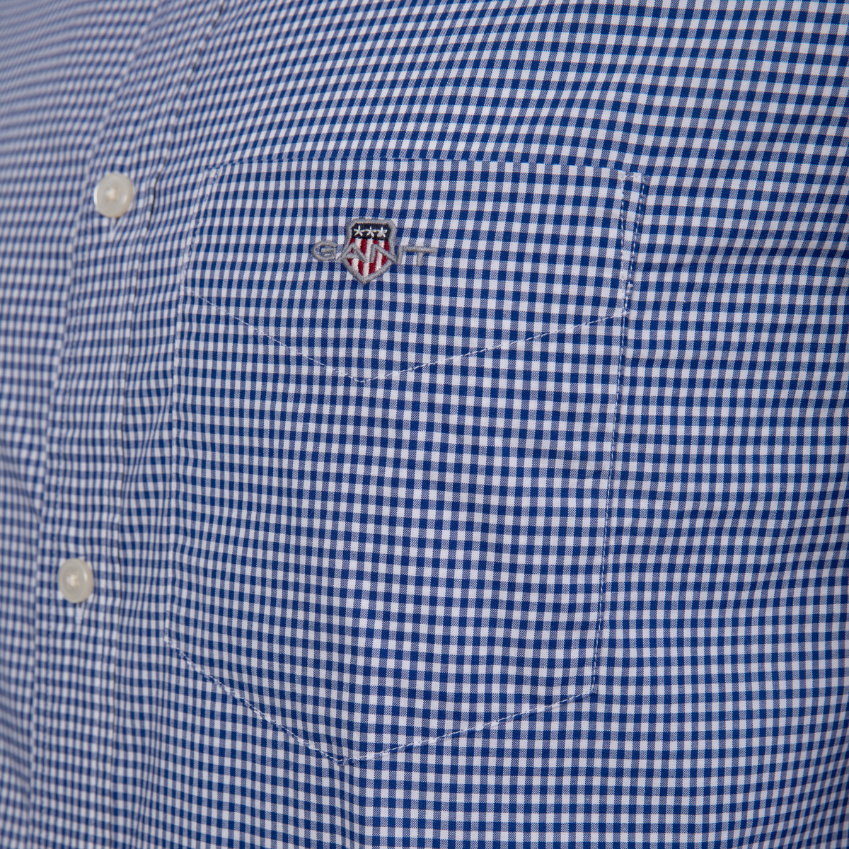 GANT Reg Classic Poplin Gingham Hemd blau