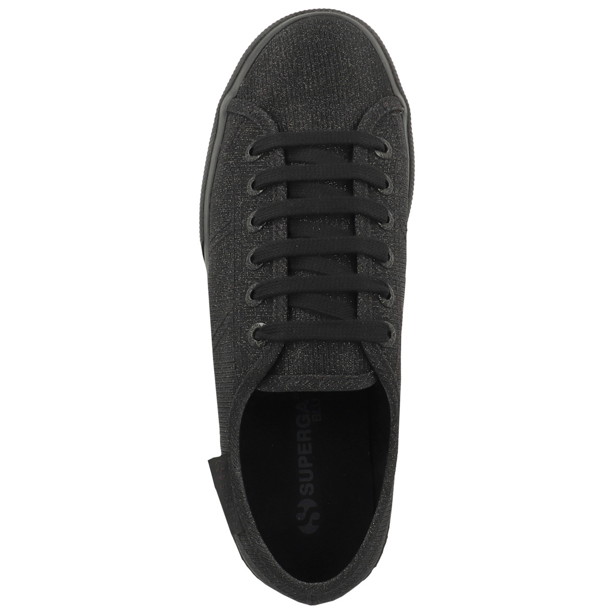 Superga 3790 Platform Jersey Lame Legg Sneaker low schwarz