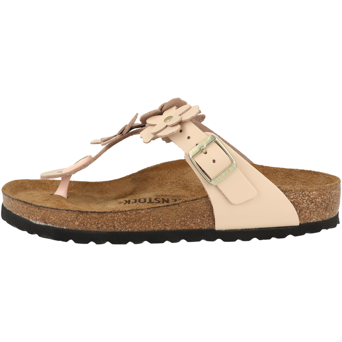 Birkenstock Gizeh Flowers Naturleder Zehensandale normal rosa
