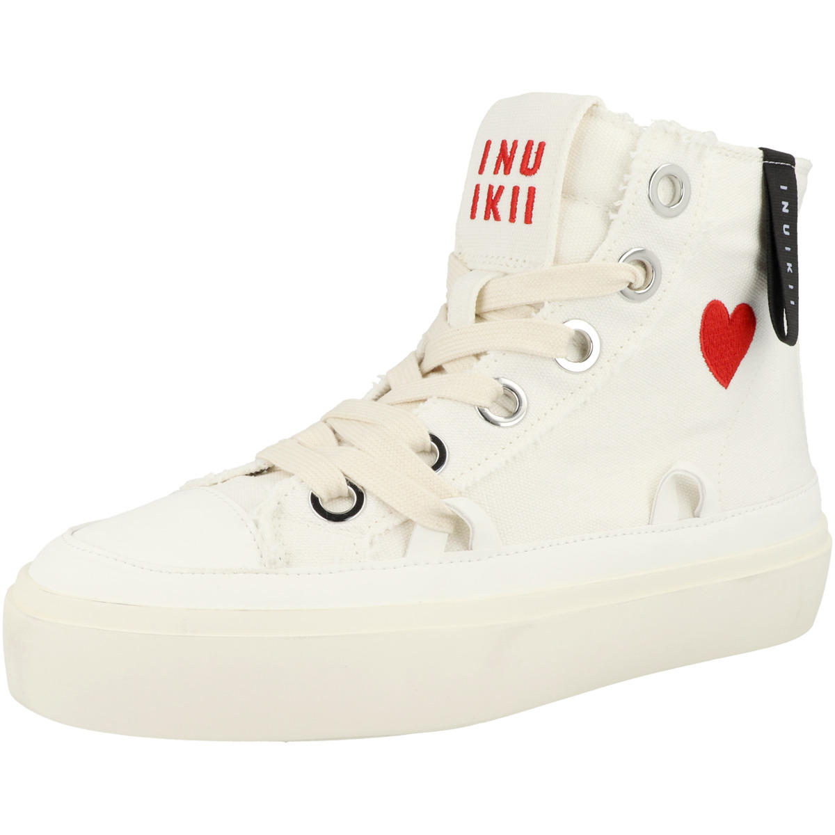Inuikii Matilda High Top Distressed Sneaker high creme