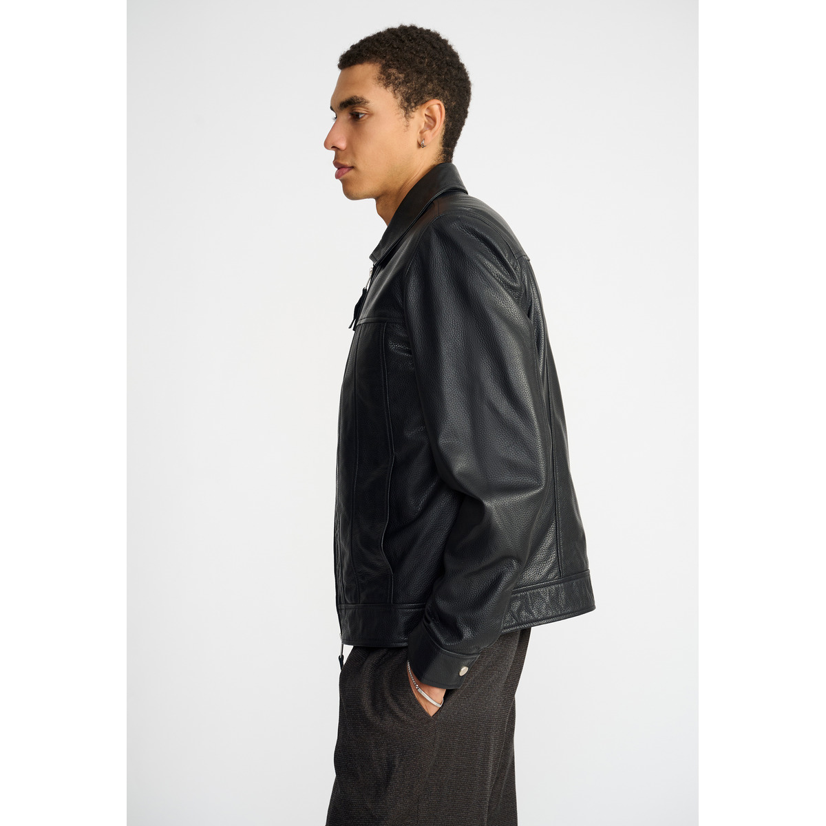 Bolongaro Trevor Carter Jacket Lederjacke schwarz