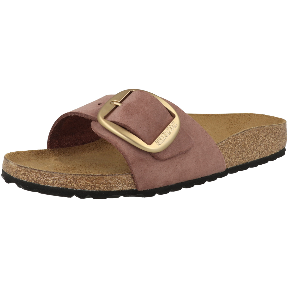 Birkenstock Madrid Big Buckle Nubukleder Sandale schmal braun