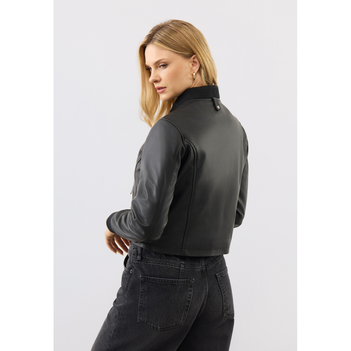 Bolongaro Trevor Darcie Bomber Lederjacke schwarz