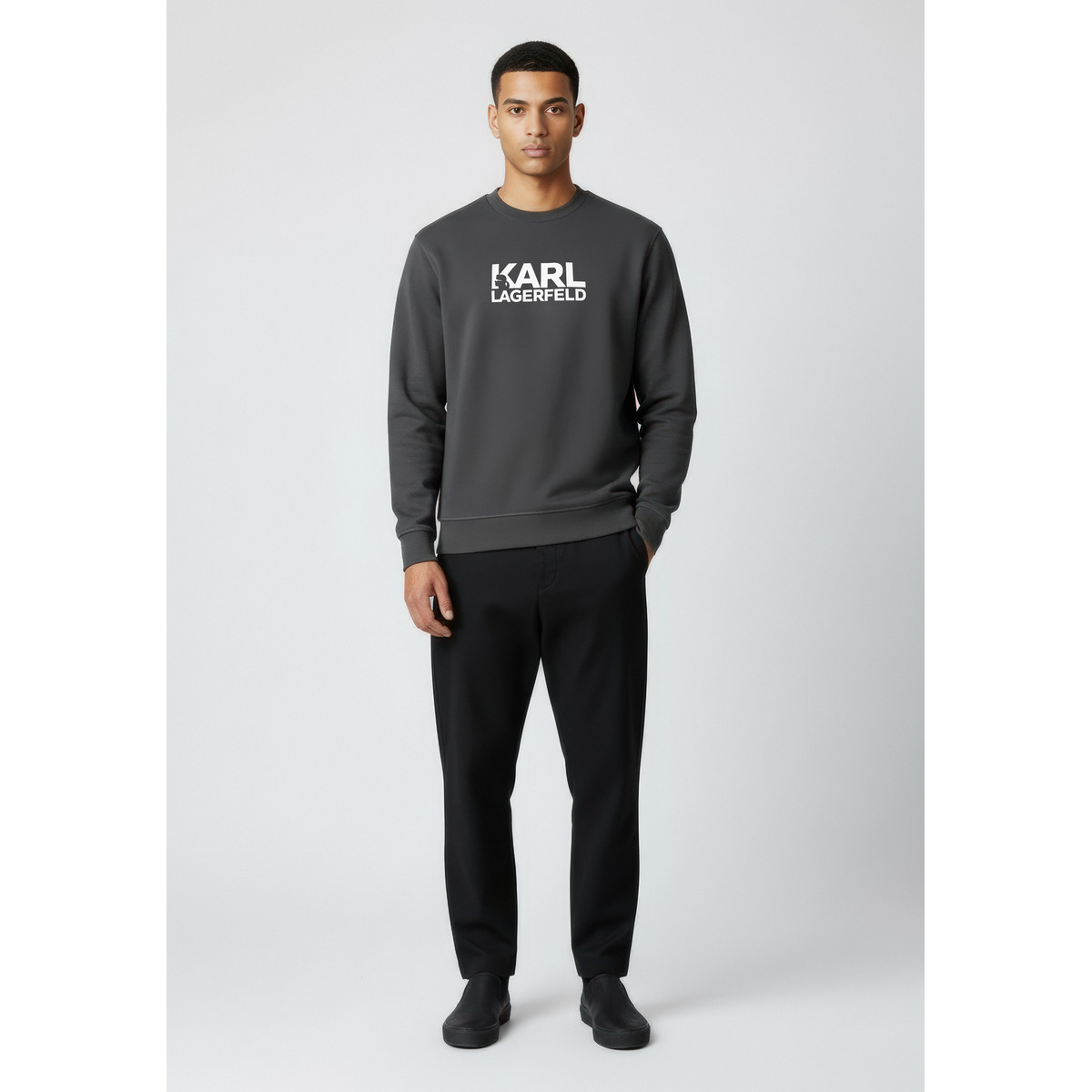 KARL LAGERFELD 705780 Pullover dunkelgrau