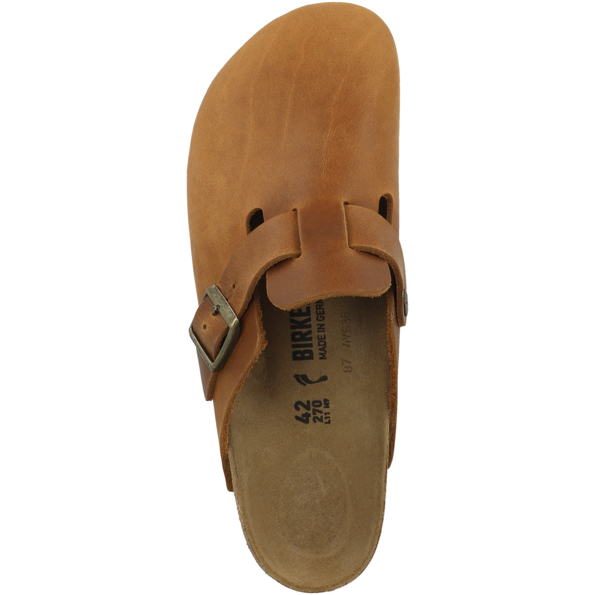 Birkenstock Boston Geöltes Nubukleder Clogs schmal braun