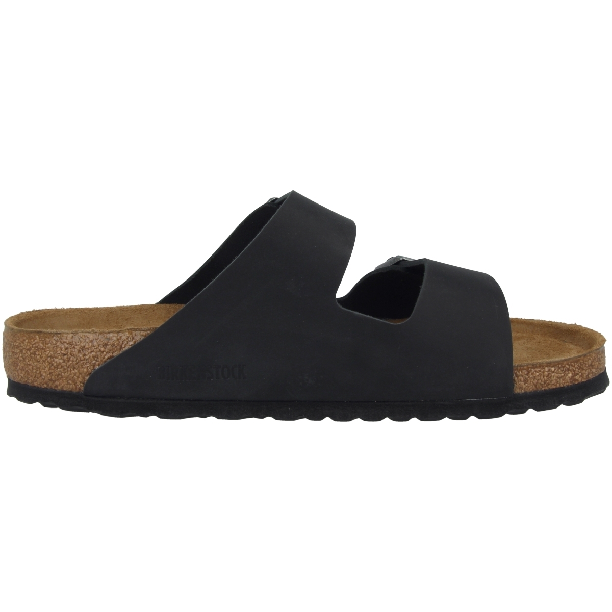 Birkenstock Arizona SFB geöltes Nubukleder Sandale Weichbettung normal schwarz