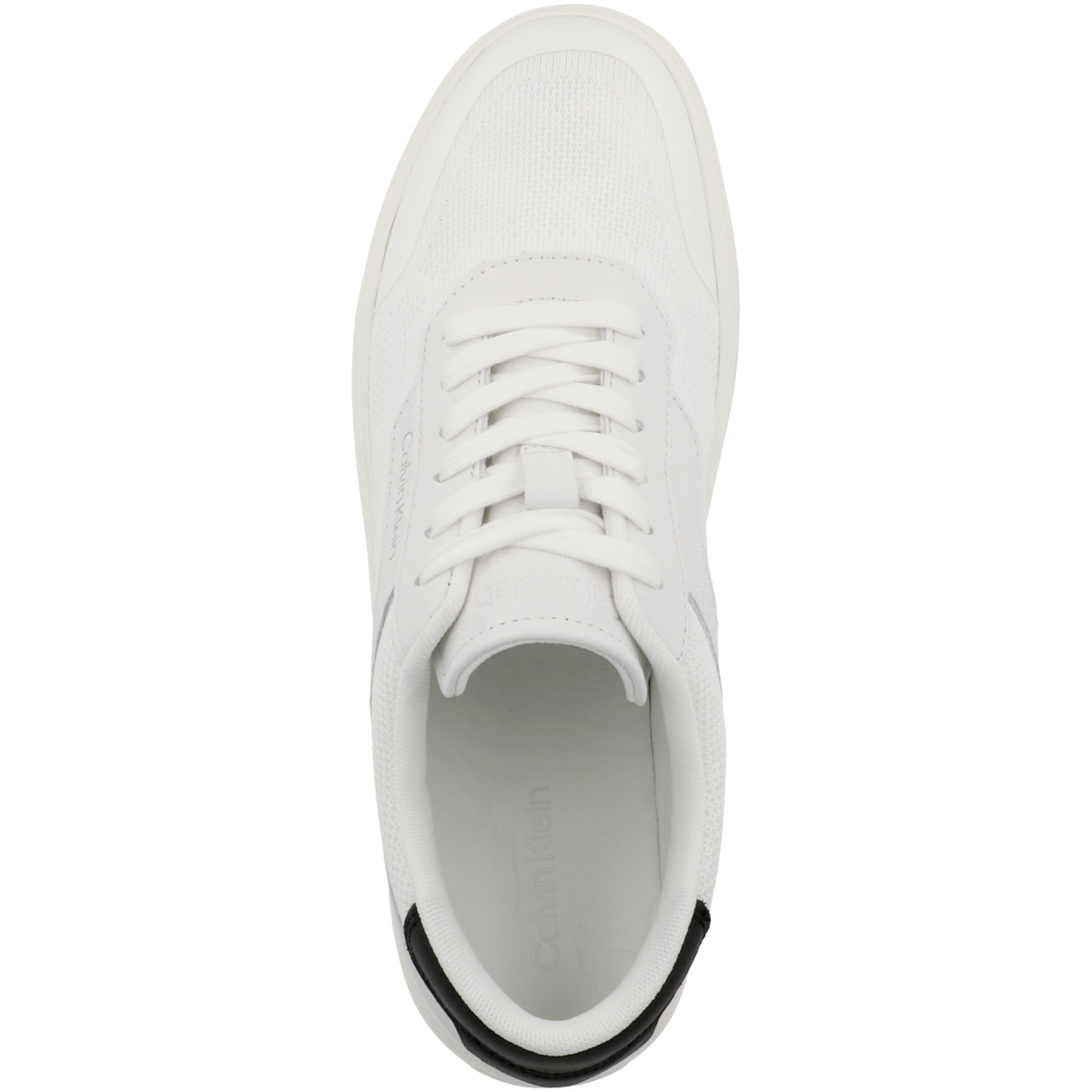 Calvin Klein Low Top Lace Up Knit Sneaker weiss