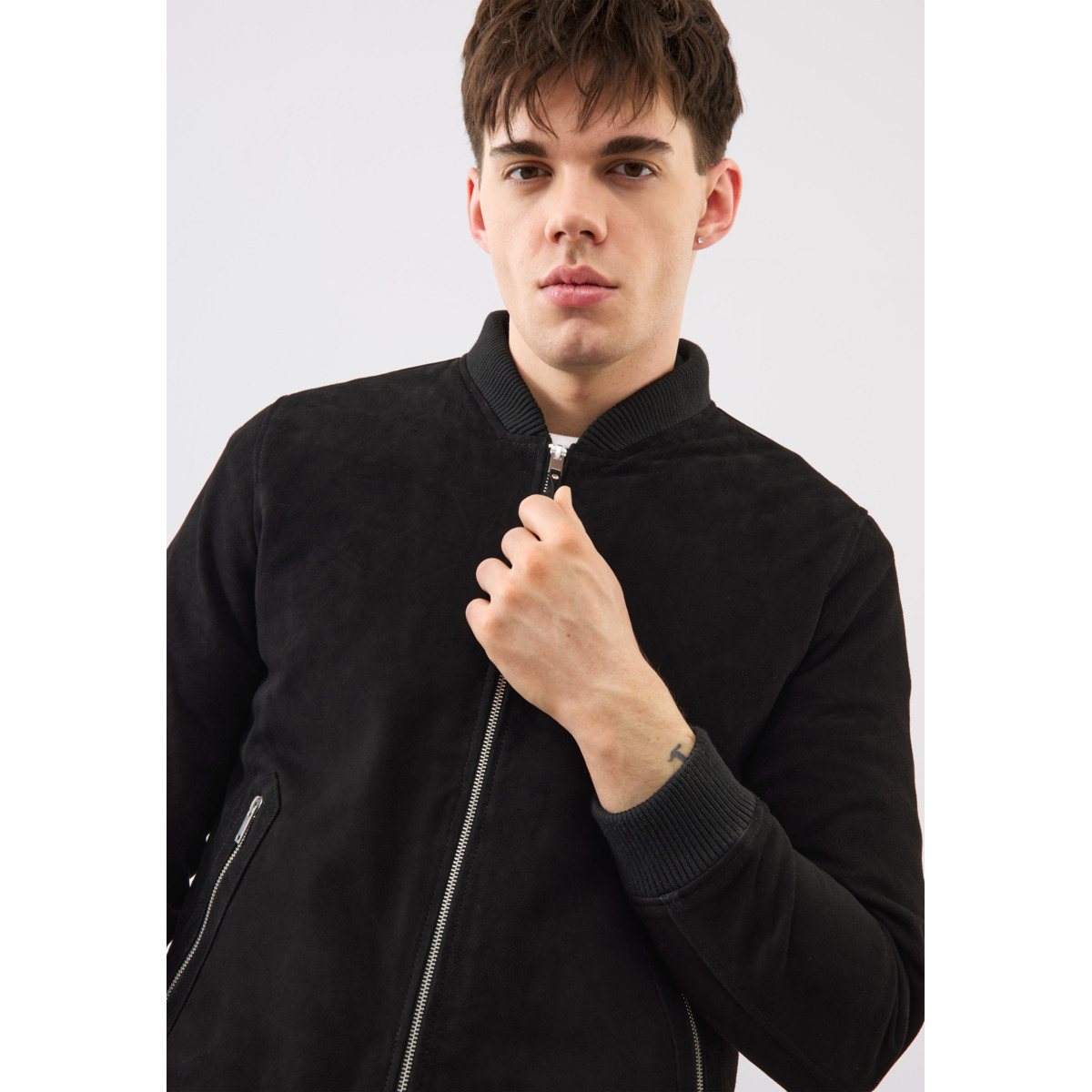 Bolongaro Trevor Finley Bomber Lederjacke schwarz