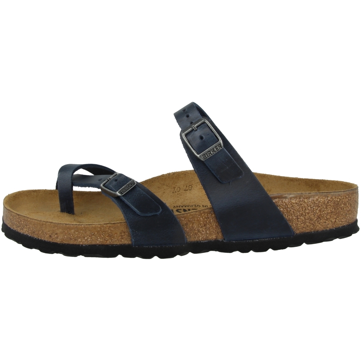 Birkenstock Mayari geöltes Nubukleder normal Sandale blau
