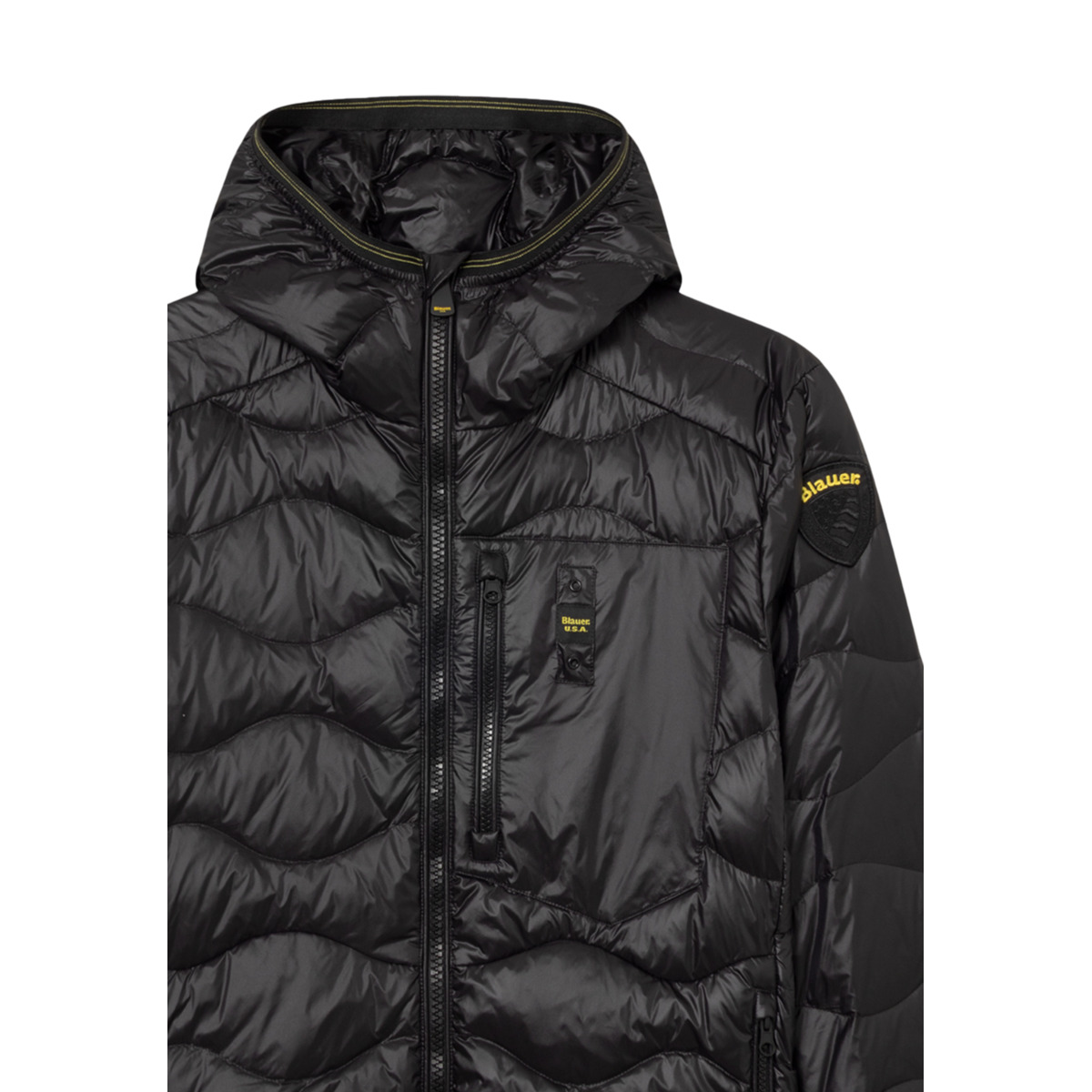 Blauer Wave Daunenjacke schwarz