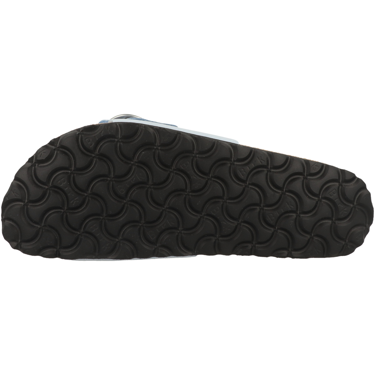 Birkenstock Madrid Big Buckle Nubukleder Sandale schmal hellblau