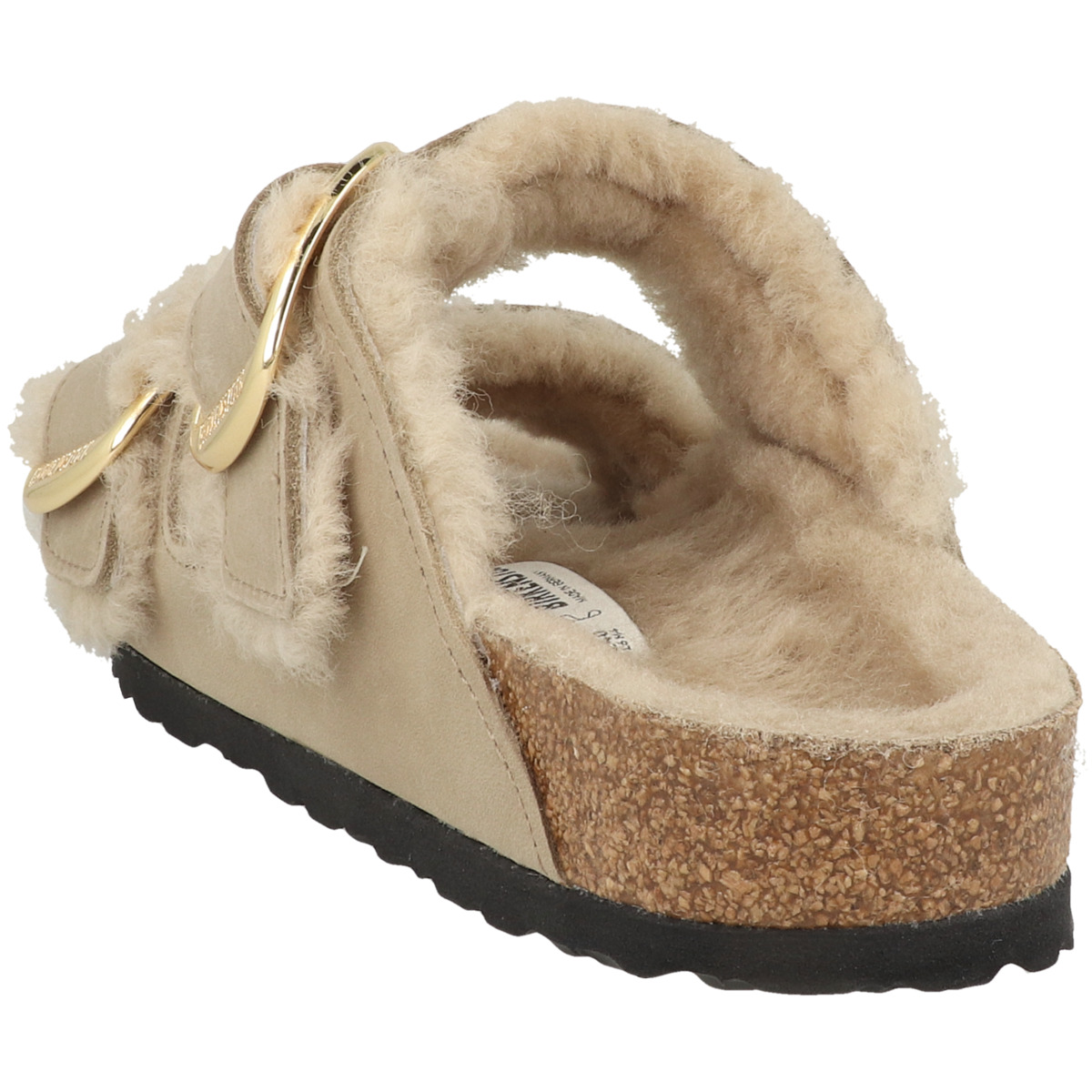 Birkenstock Arizona Big Buckle Lammfell geöltes Nubukleder Sandale normal dunkelbraun