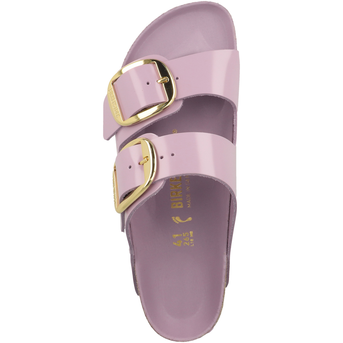 Birkenstock Arizona Big Buckle Naturleder Lack Sandale schmal lila