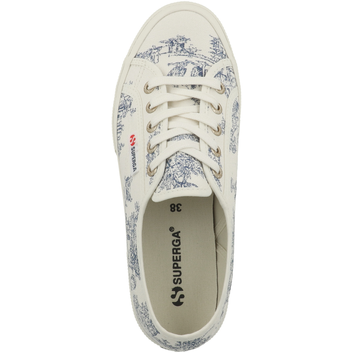 Superga 2750 Toile De Jouy Sneaker low blau/weiss