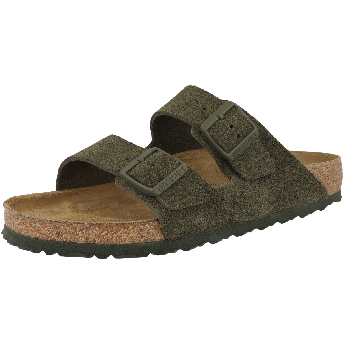 Birkenstock Arizona Veloursleder Sandale normal gruen