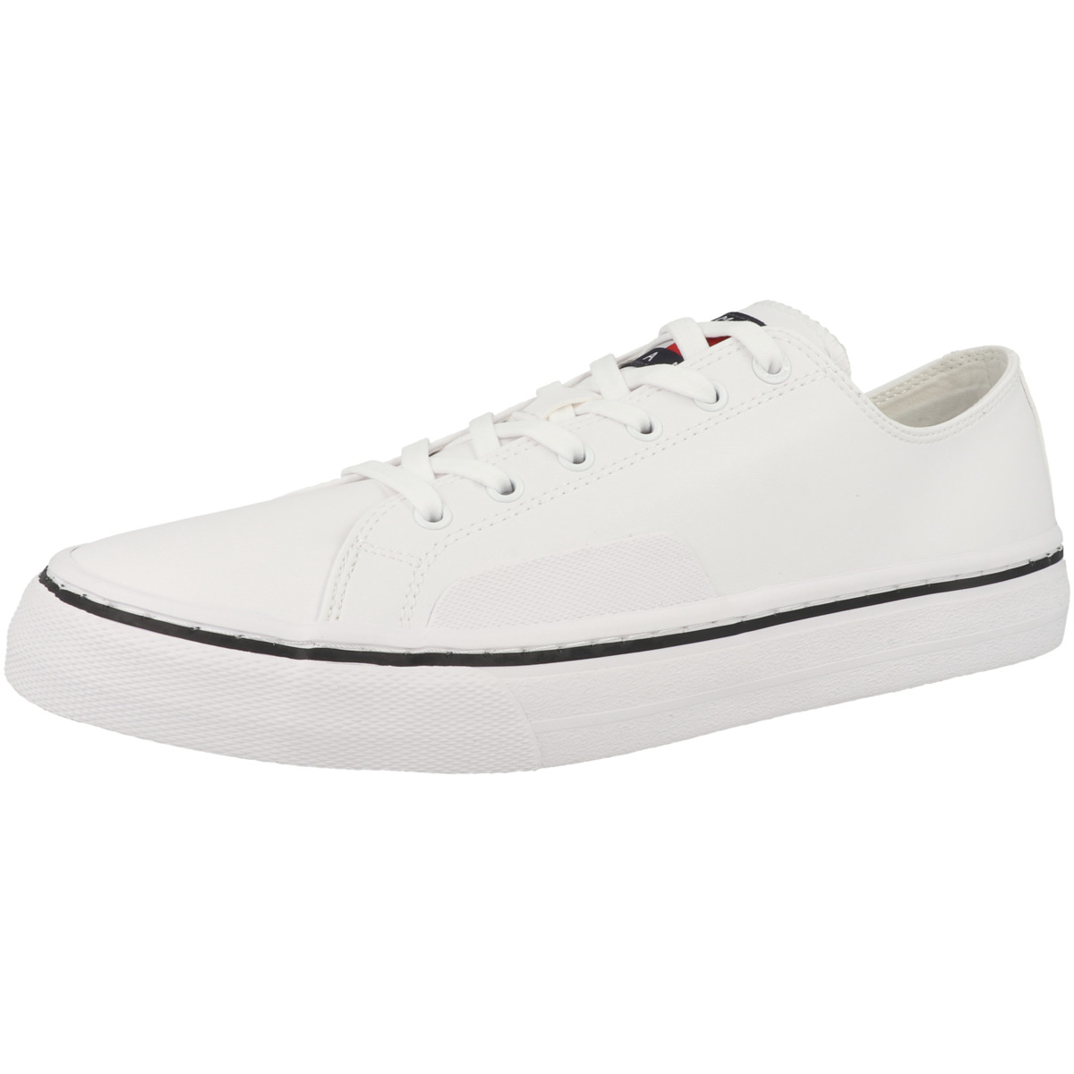 Tommy Hilfiger Tommy Jeans Mens Leather Vulc Sneaker weiss