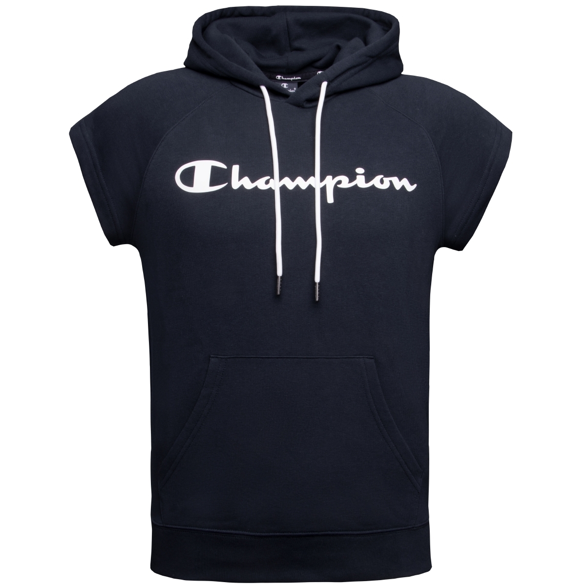 Champion Hooded Short Sleeves Kapuzenpullover blau