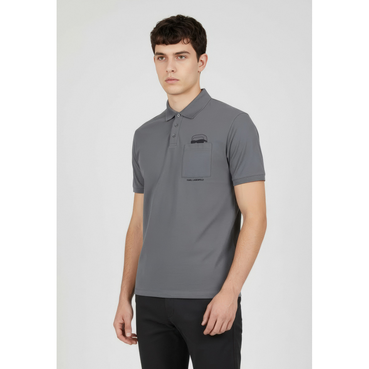 KARL LAGERFELD 745127 Poloshirt dunkelgrau