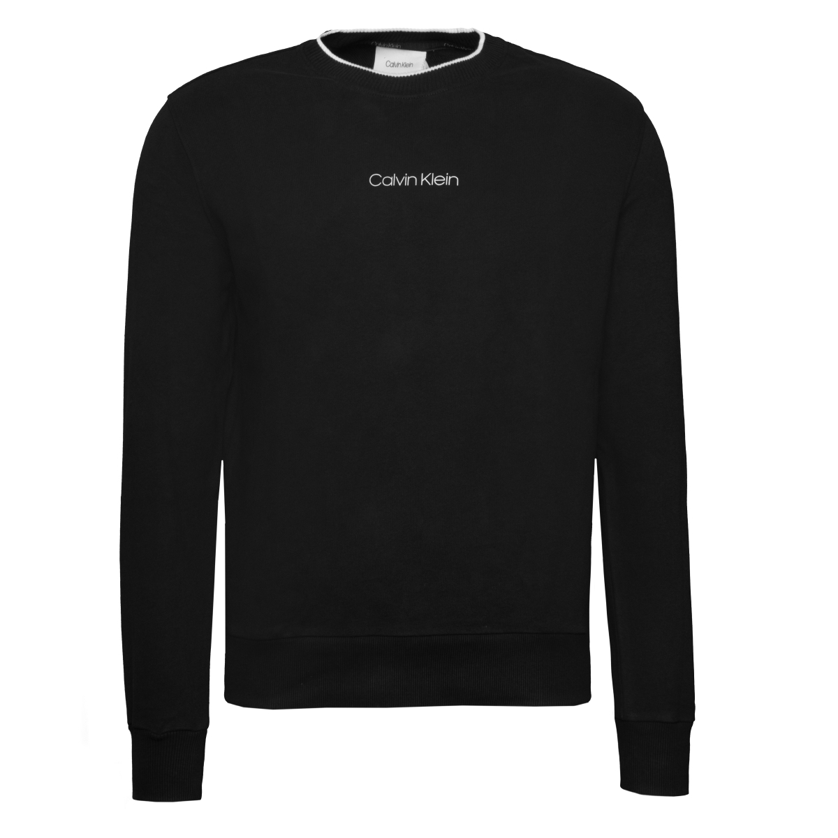 Calvin Klein Center Logo Sweatshirt schwarz