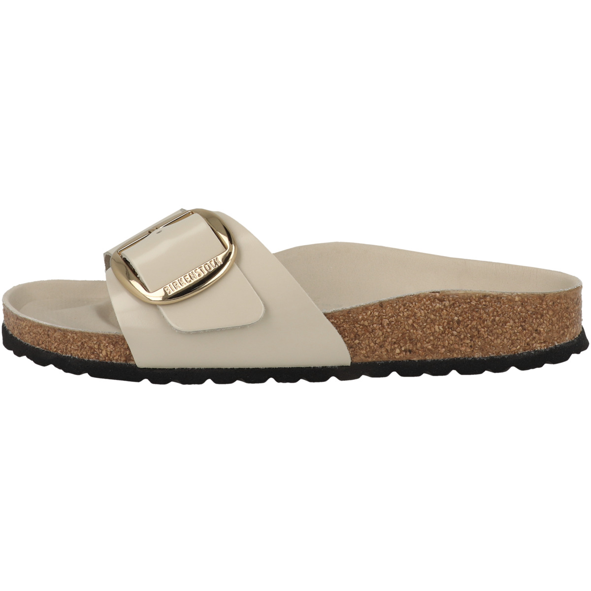 Birkenstock Madrid Big Buckle Naturleder Lack Sandale schmal natur