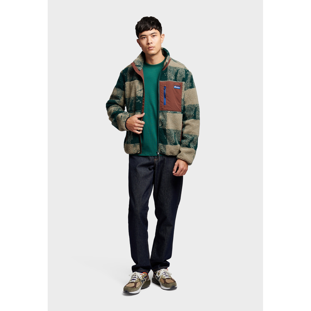 Penfield Textured Check Mattawa Jacket Fleecejacke dunkelgruen