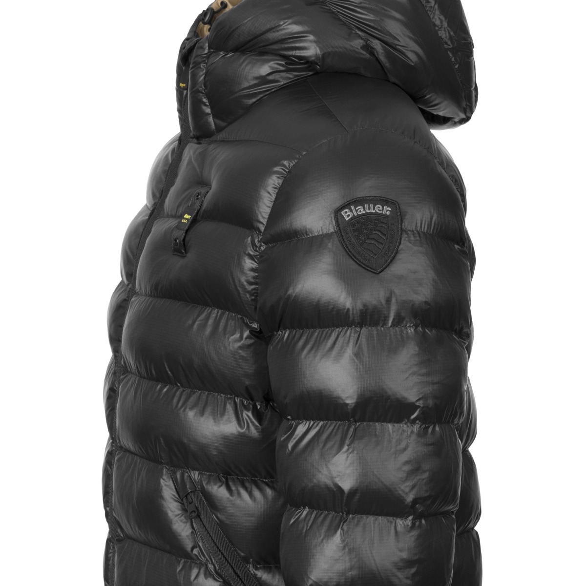 Blauer Adams Steppjacke schwarz